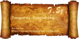 Tengerdi Szerafina névjegykártya